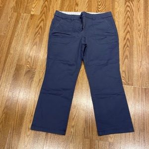 LOFT Size 8 petite pants. Color heather blue/gray.